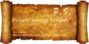 Polyákovics Ildikó névjegykártya
