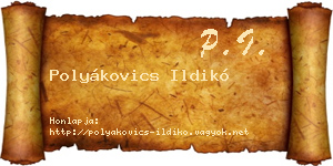 Polyákovics Ildikó névjegykártya